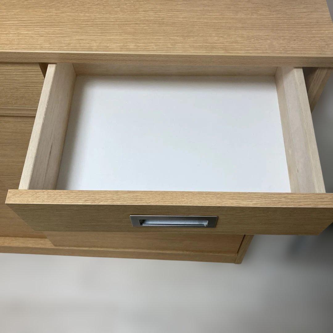 Used品 キッチンカウンター下収納　引き戸タイプ　引き出し3個　完成品