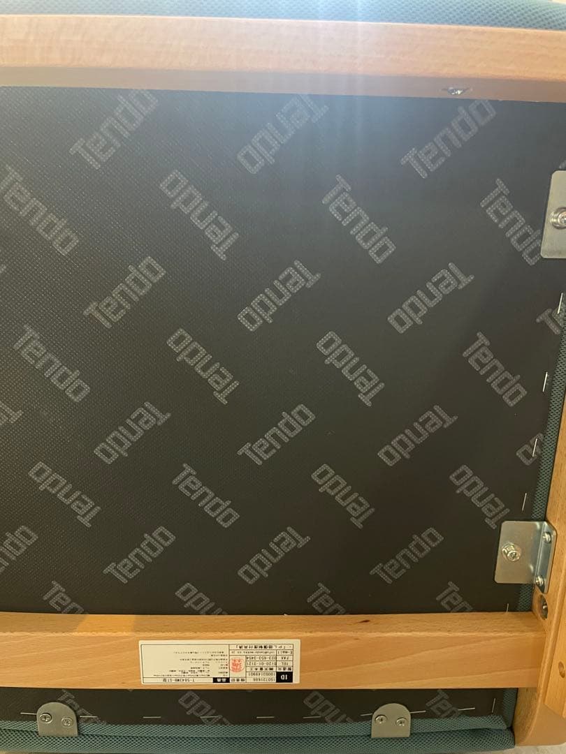 希少！廃盤状態良し　天童木工 机付きチェア Tendo 成形合板 グリーン 椅子