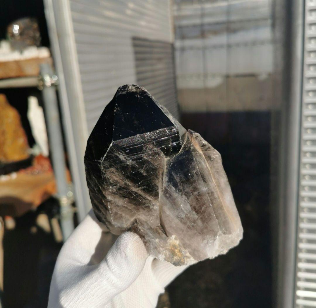 モリオン　虹入り　850　黒水晶　石 クリスタル　鑑賞石　置物　オブジェ