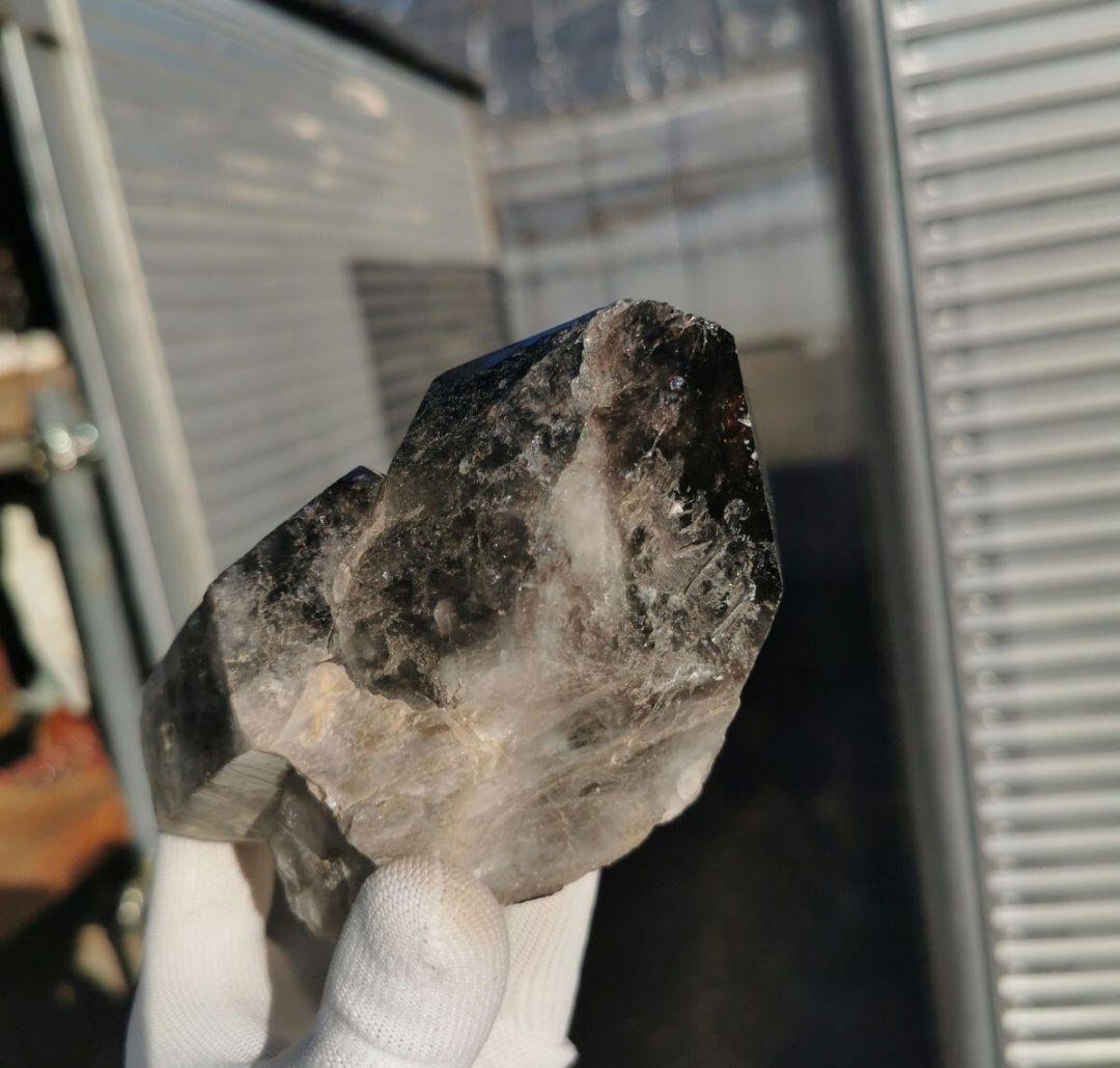 モリオン　虹入り　850　黒水晶　石 クリスタル　鑑賞石　置物　オブジェ