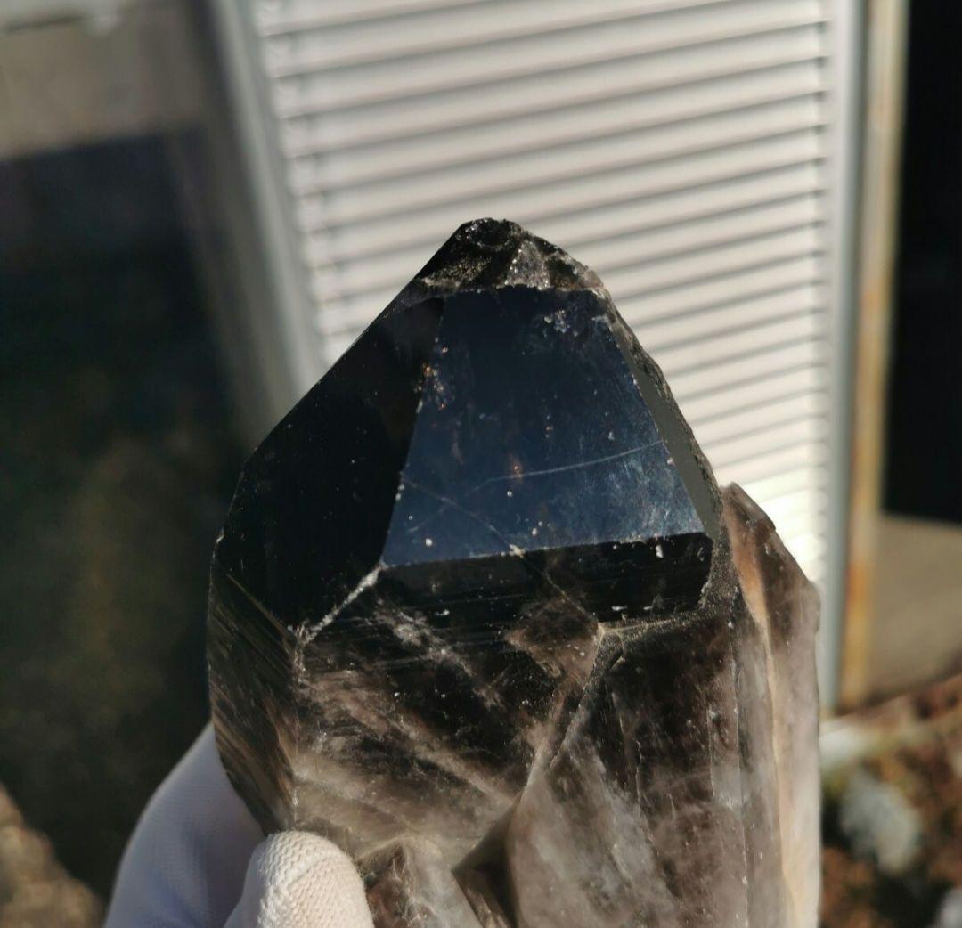 モリオン　虹入り　850　黒水晶　石 クリスタル　鑑賞石　置物　オブジェ