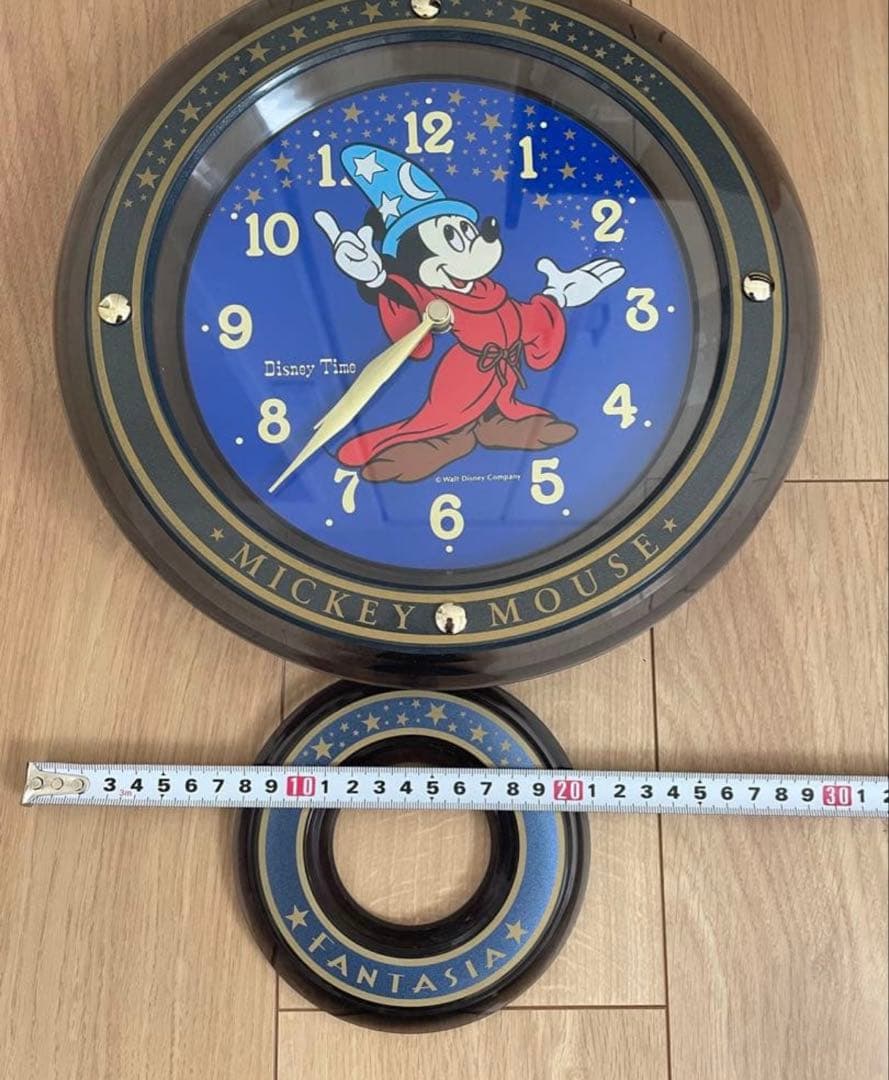 ディズニー　ミッキー 掛時計 ファンタジア　振り子時計pendulumclock