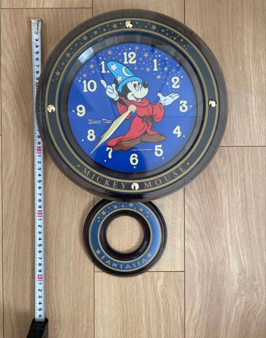 ディズニー　ミッキー 掛時計 ファンタジア　振り子時計pendulumclock