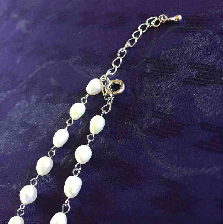 【ハンドメイド☆】ネックレス　淡水パール　アクアマリン　クオーツ