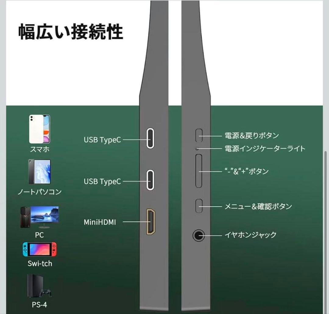 モバイルモニター 15.6インチa Vimonic モバイルディスプレイ100%