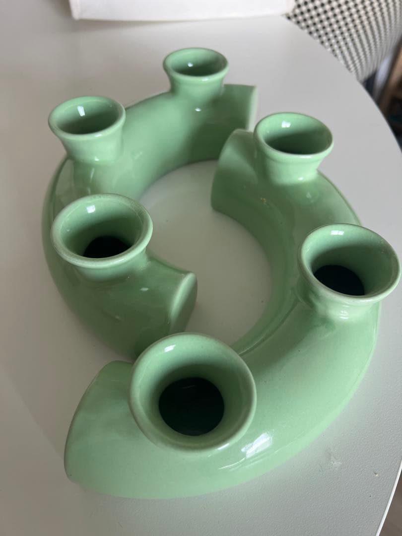 モダンデザイン ミッドセンチュリー フラワーベース 陶器製 花器