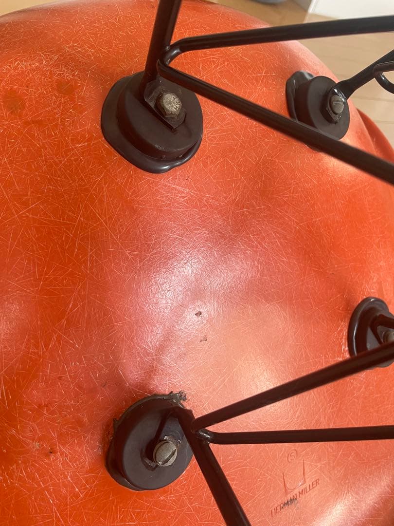 ハーマンミラー イームズチェア ① ビンテージ サイドシェル　オレンジ