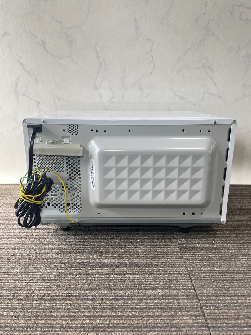 997ユアサ ホワイト電子レンジ 縦開き 庫内フラット ヘルツフリー 一人暮らし