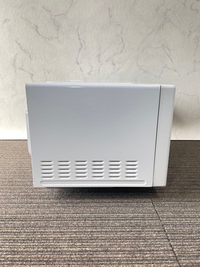 997ユアサ ホワイト電子レンジ 縦開き 庫内フラット ヘルツフリー 一人暮らし