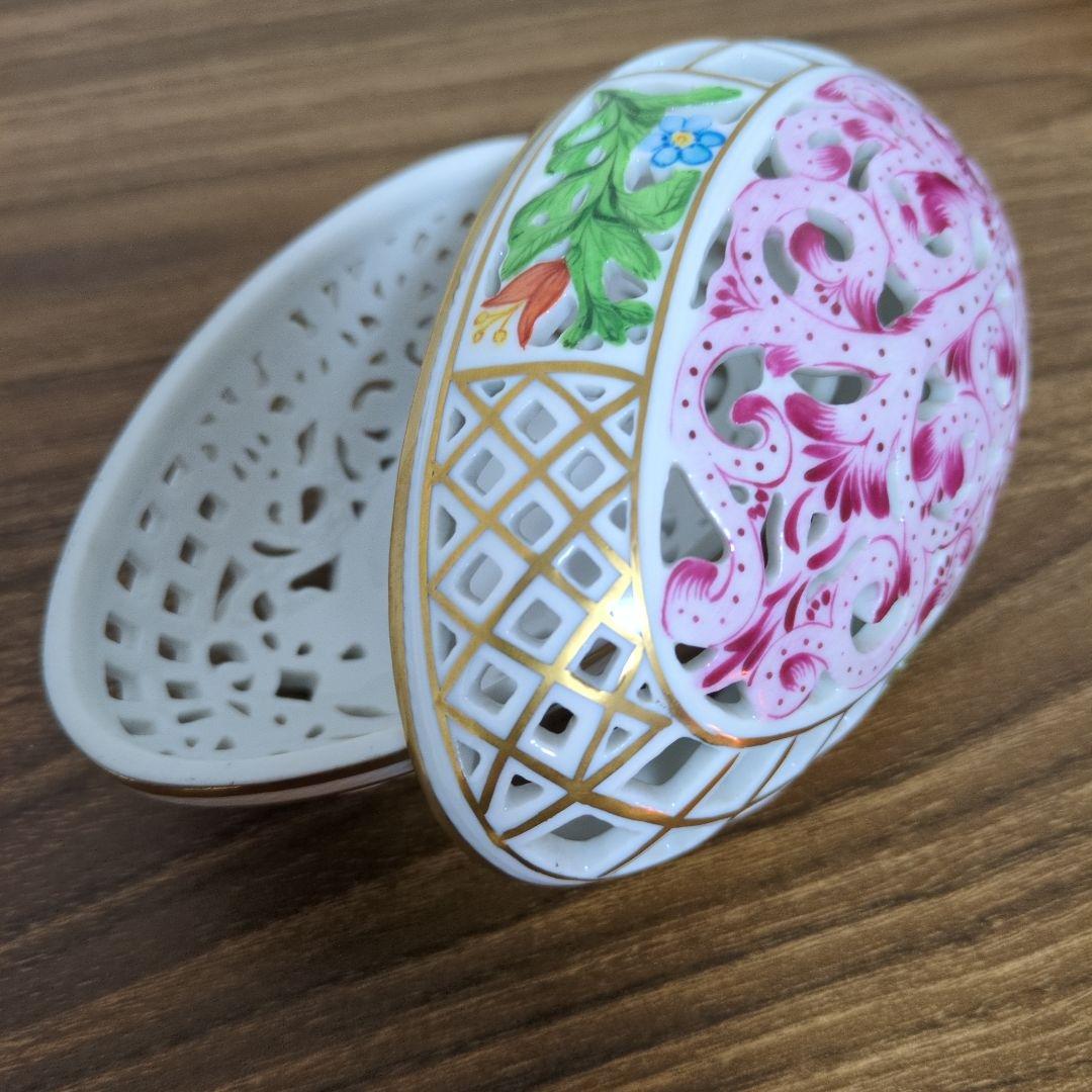 （希少）ヘレンド ファンタジー 透かしタマゴボックス