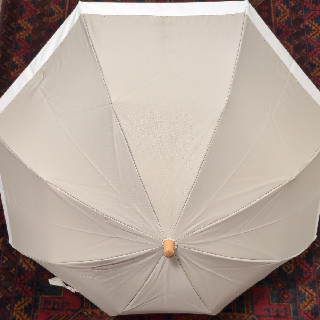 SUN BARRIER 100 アイボリー折りたたみ傘　サンバリア