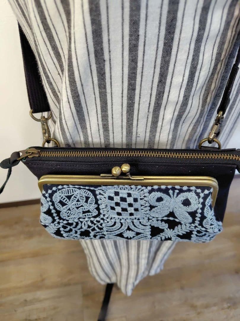 【専用】/forest tileフォレストタイル　ネイビー/がま口お財布ポ