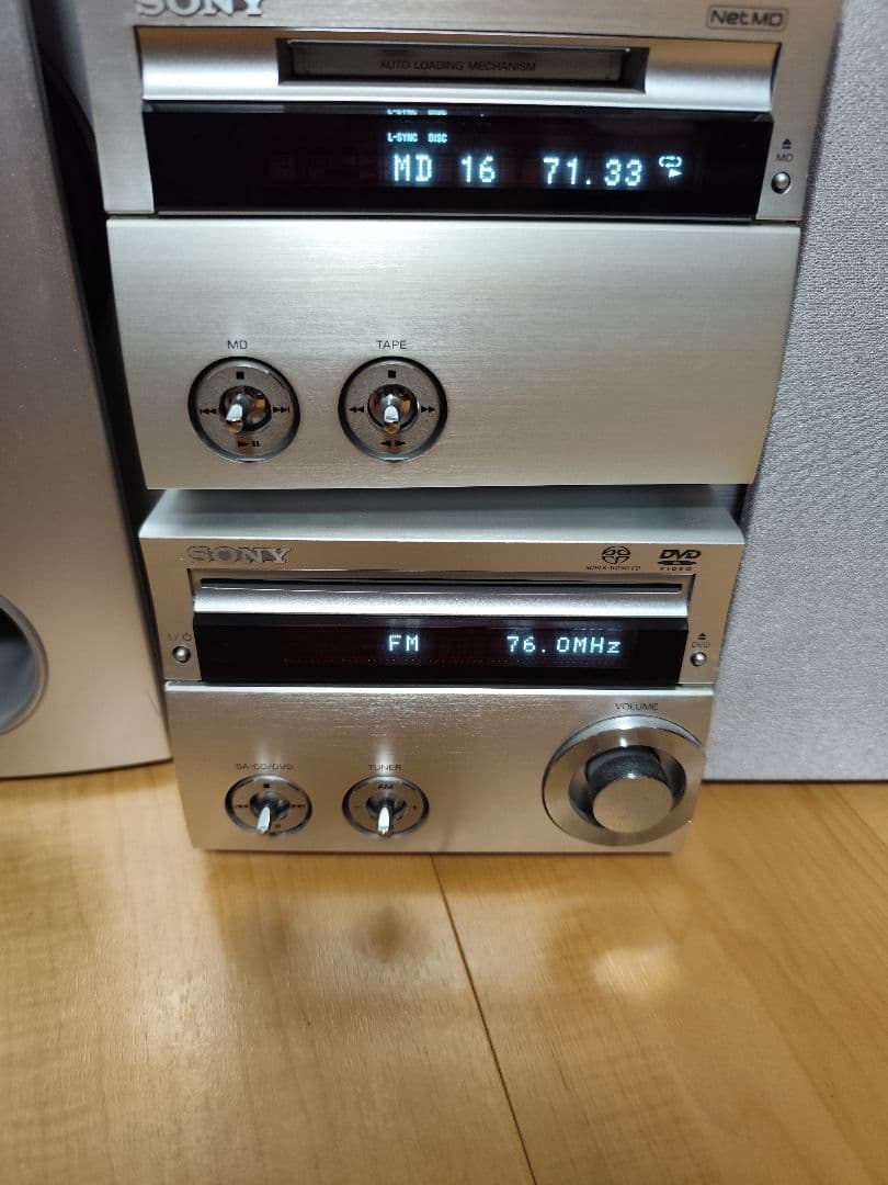 SONY ミニコンポ FMラジオ MD CD