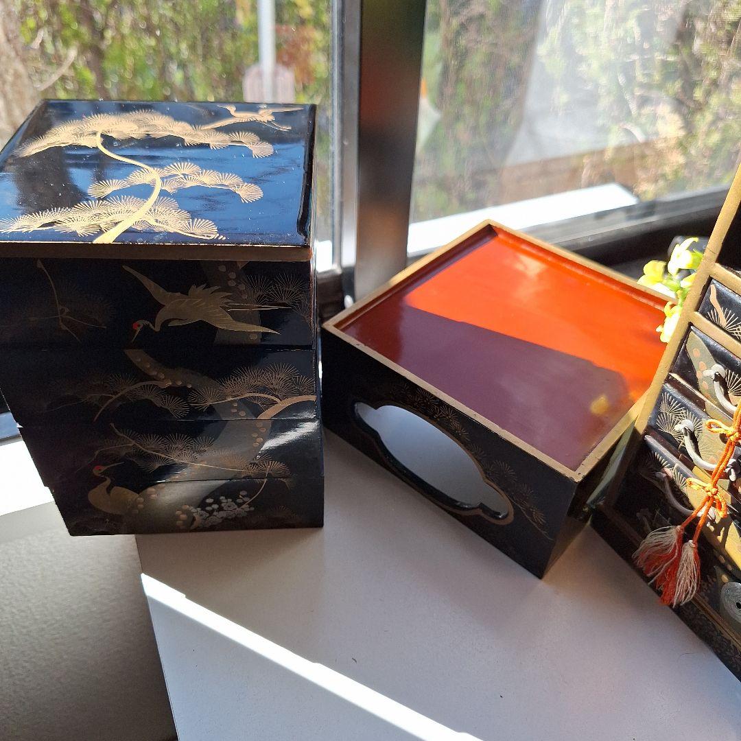 雛人形セット 漆塗り 金箔装飾