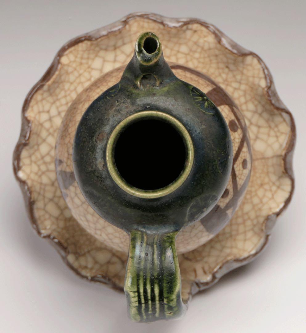 ★ 【 織部釉 秉燭(ひょうそく) 】 織部焼 民芸 民藝 柳宗悦