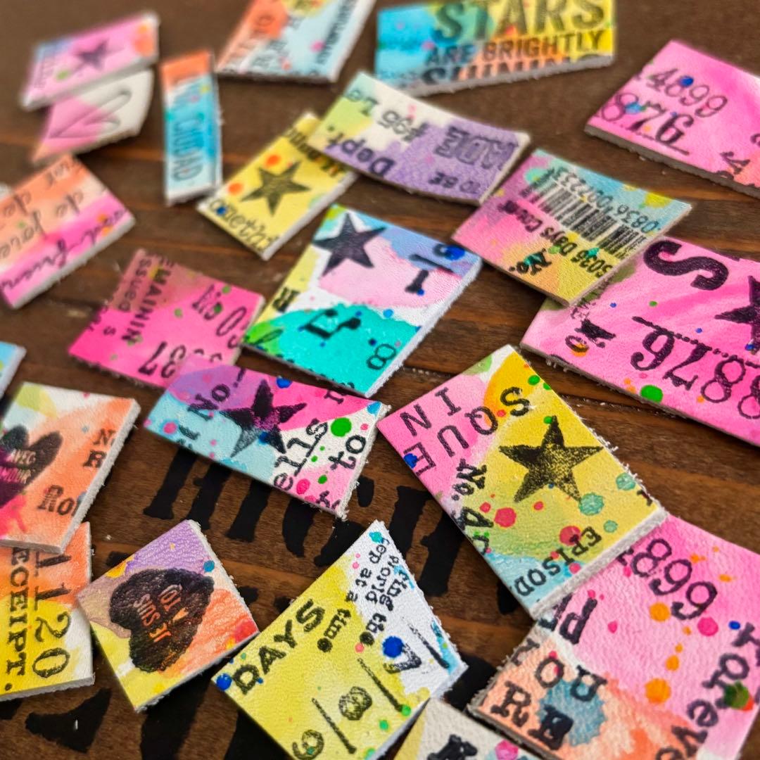 革タグレザータグ　春色ペイントミニタグ25ピース①550