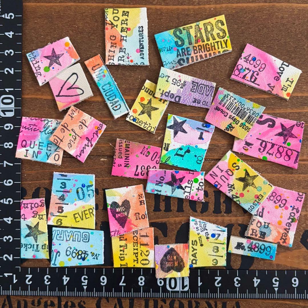 革タグレザータグ　春色ペイントミニタグ25ピース①550