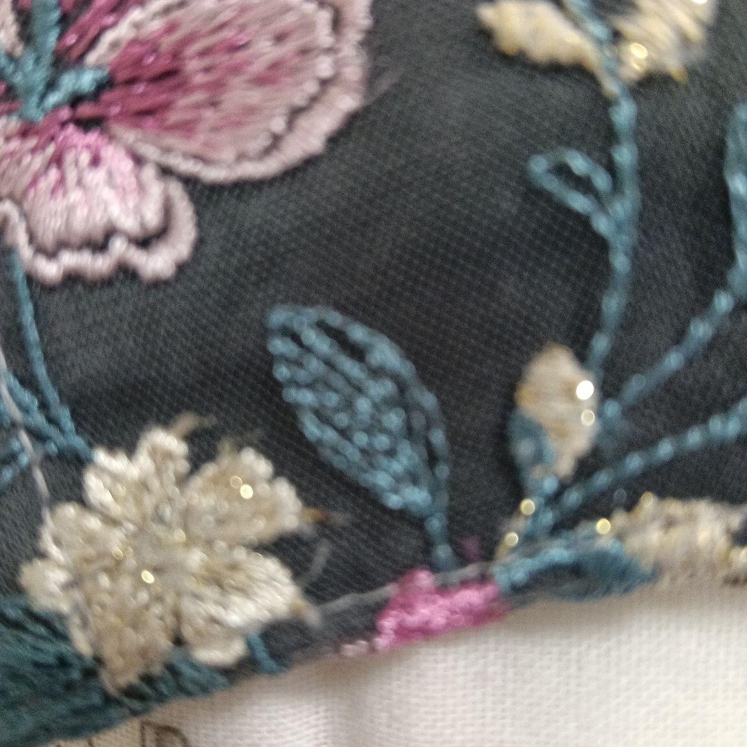 M56★チュール★金糸キラキラお花✿刺繍レース★ハンドメイドマスク