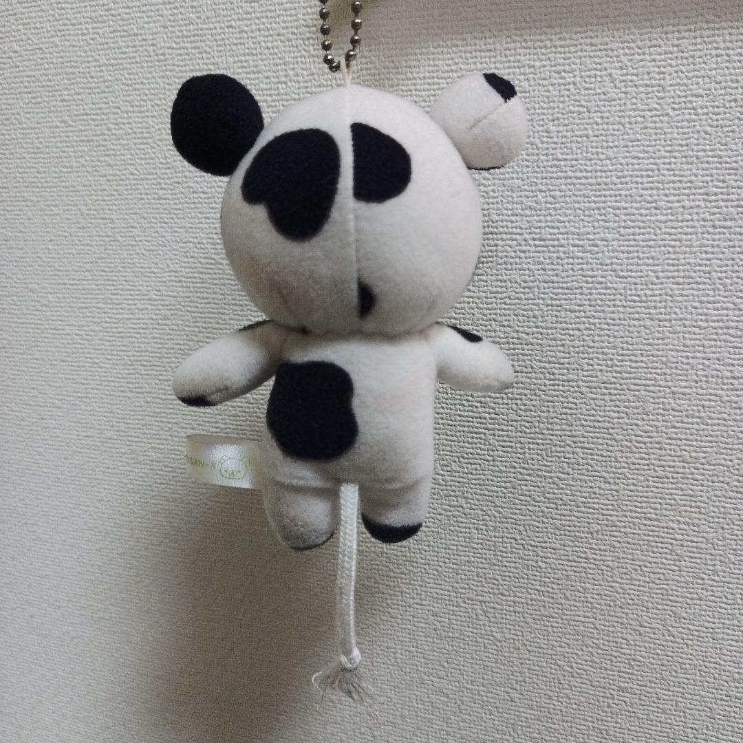 リラックマ　平成レトロ　牛　ぬいぐるみ　鈴 りぼん　牛柄　キーホルダー