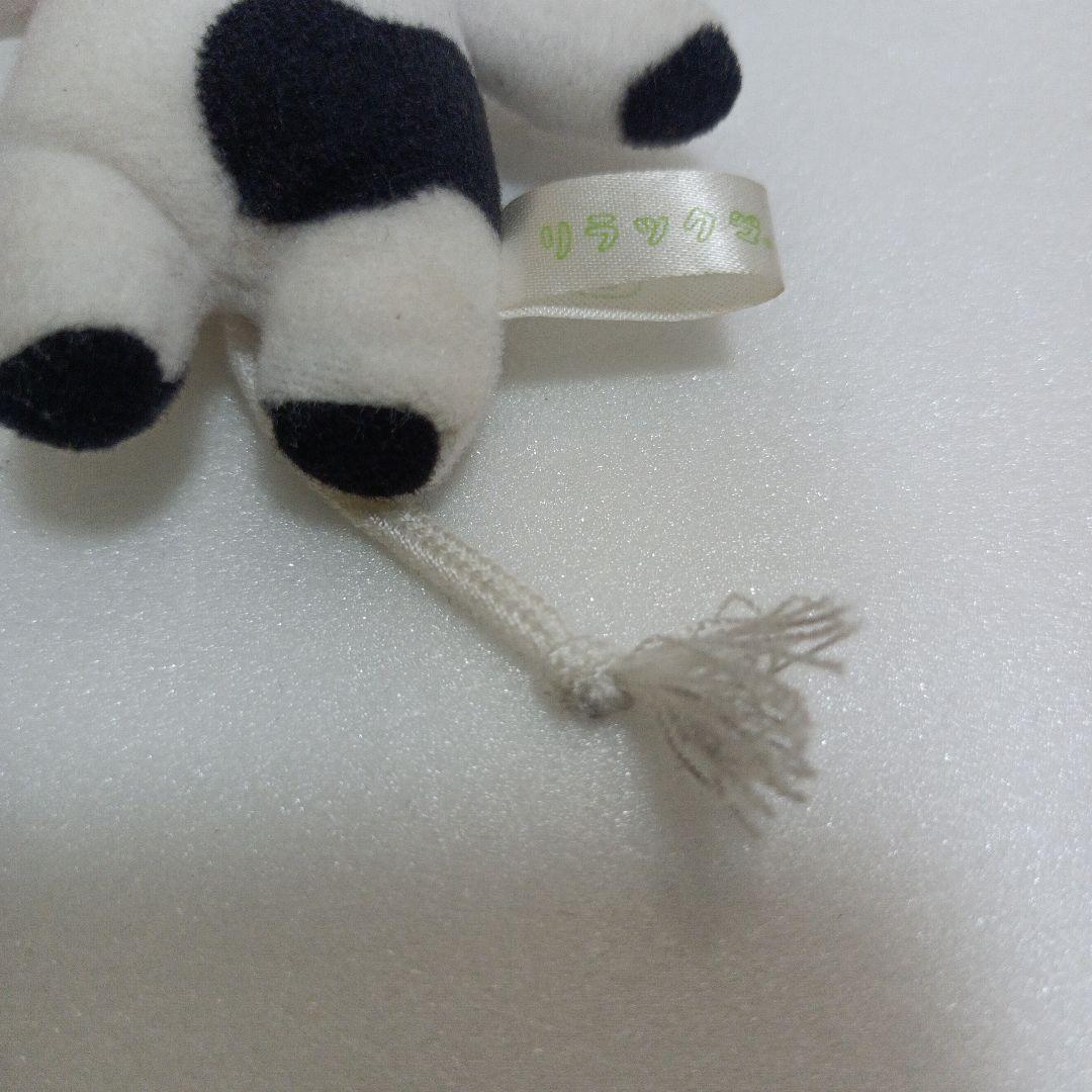 リラックマ　平成レトロ　牛　ぬいぐるみ　鈴 りぼん　牛柄　キーホルダー