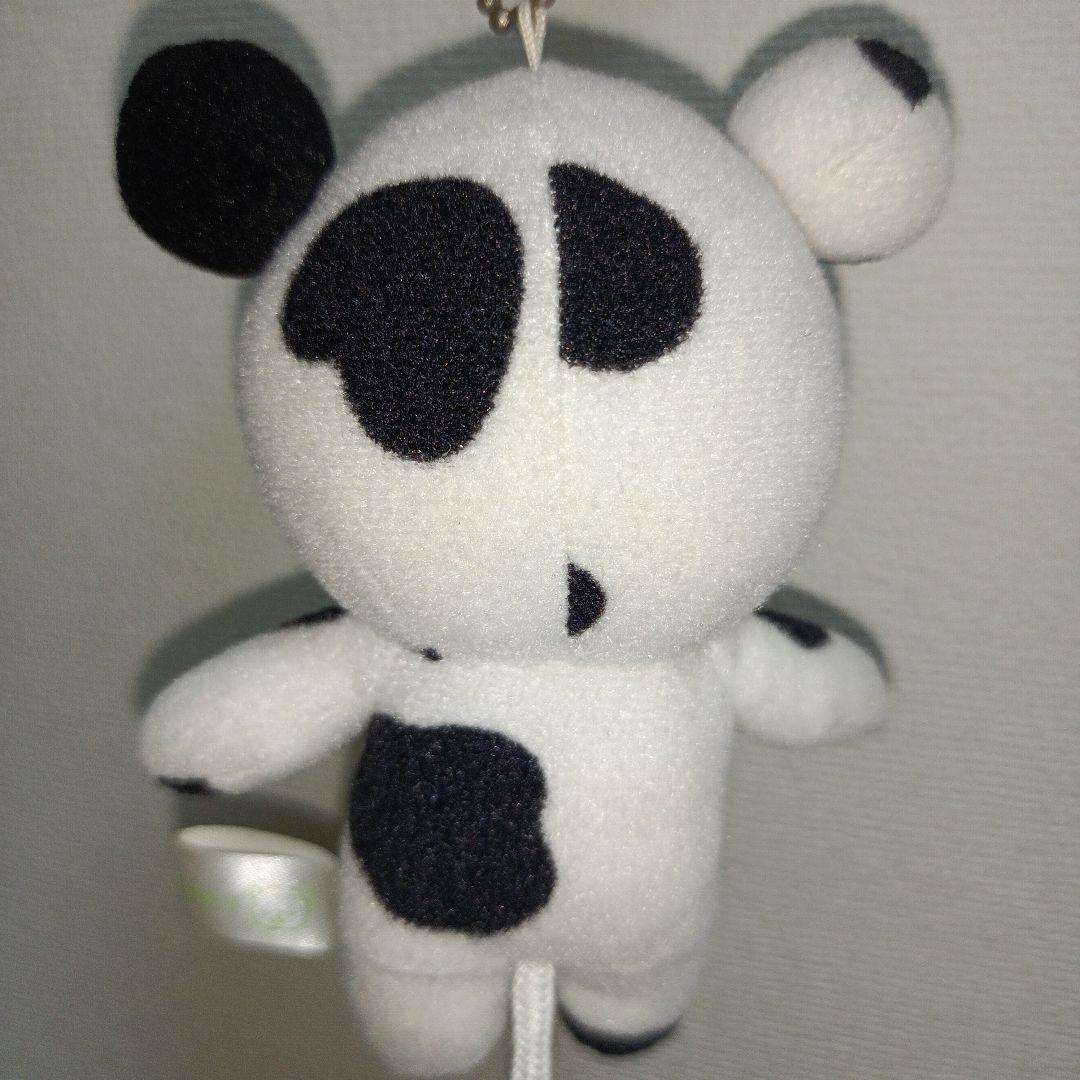 リラックマ　平成レトロ　牛　ぬいぐるみ　鈴 りぼん　牛柄　キーホルダー