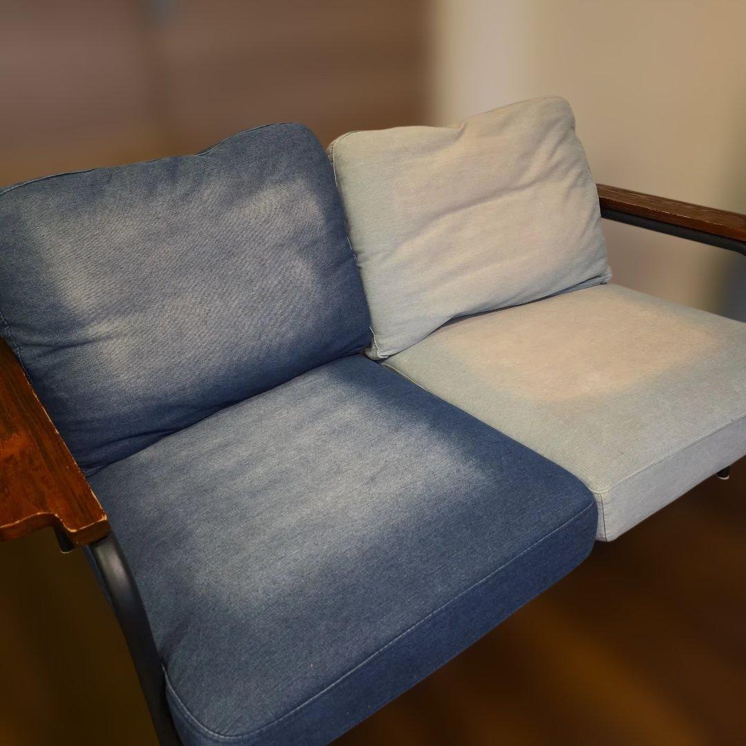 デニム　 2人掛け　ソファ