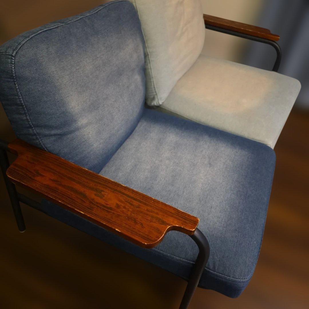 デニム　 2人掛け　ソファ