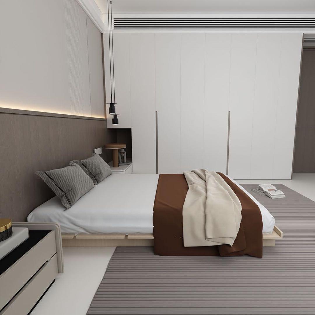 ステージ風　ベッドフレーム　耐荷重約300kg 木の色　シングル