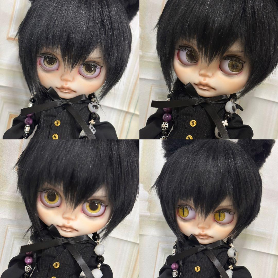 ☆*☆様 アイシードール本体男の子　ボアウィッグ　OF付き 黒猫