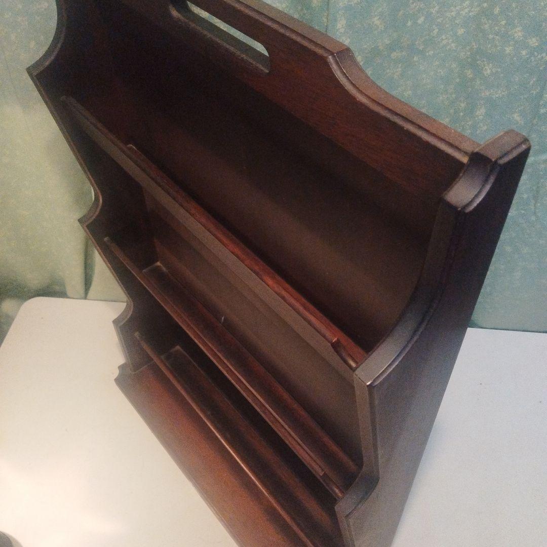 オールドカリモク　マガジンラック　昭和中頃　カリモク家具　木製