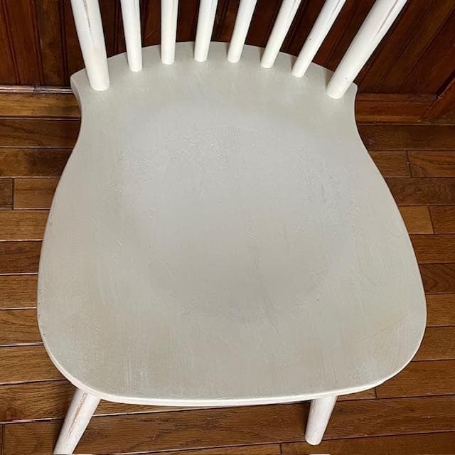 【北欧風】ホワイト木製ウィンザーチェア/スピンドルチェア ☆ インテリアの彩にも