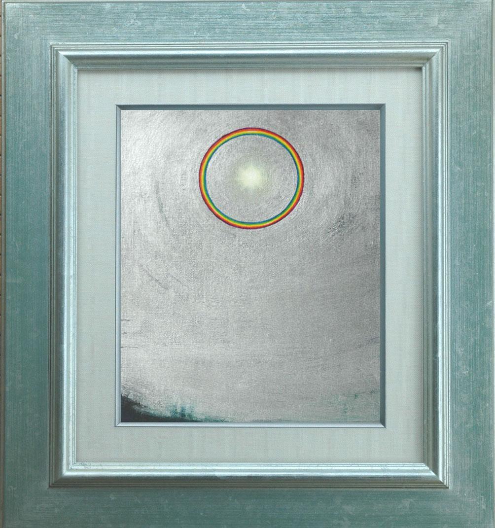 油絵 菅家令子 絵 絵画 インテリア 額付(銀) F3-S72023 風景 祈り