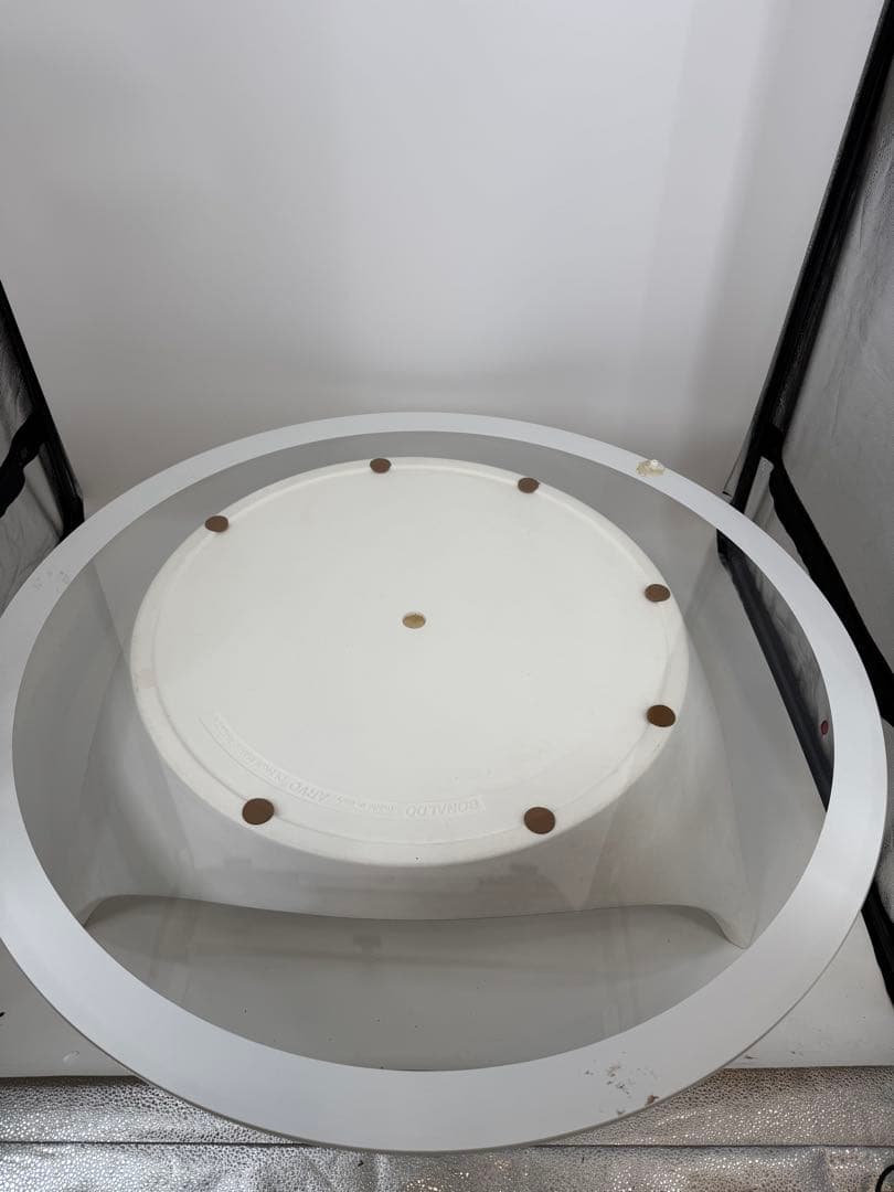 BONALDO ガラステーブル　直径100cm 厚み0.8cm