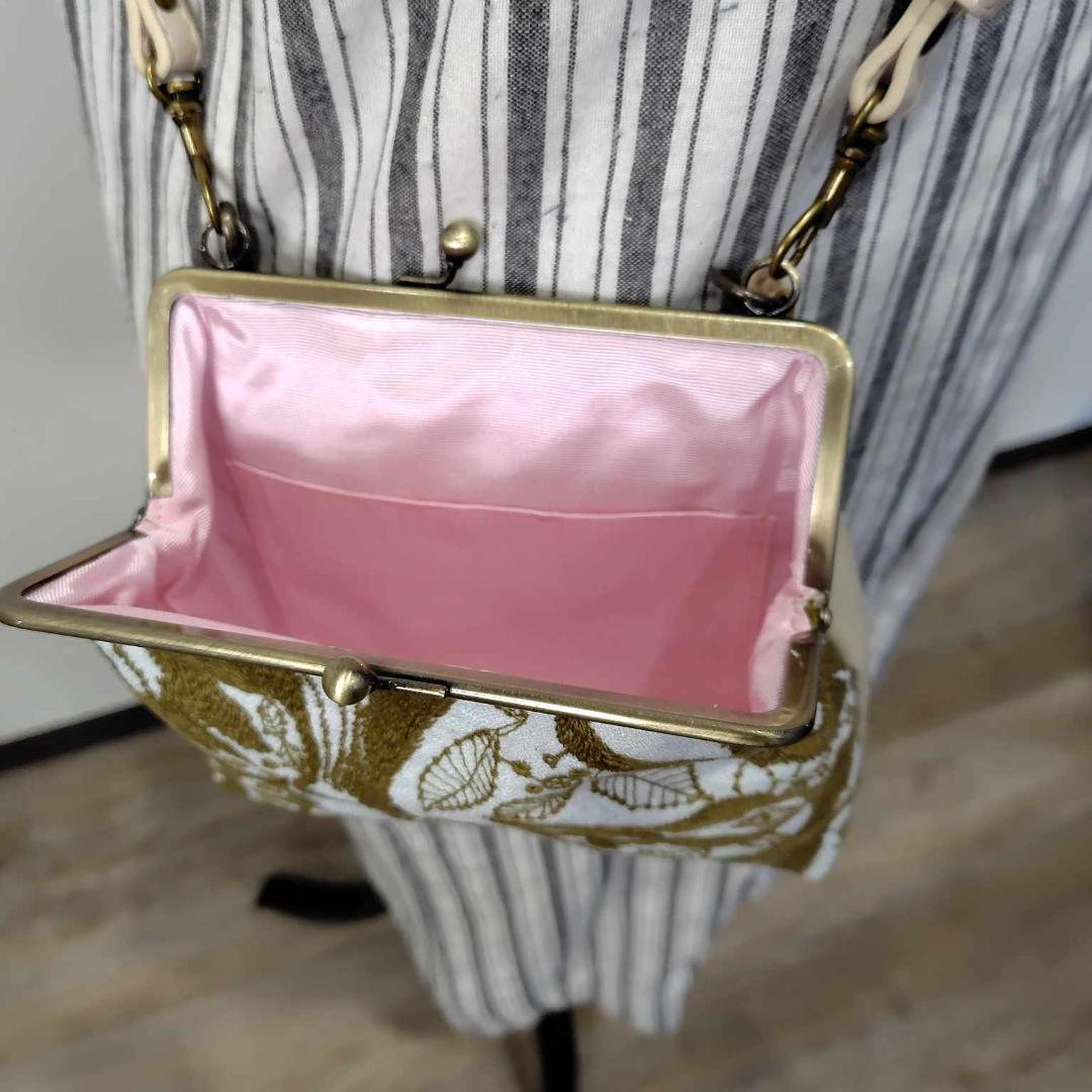 ミナペルホネン/carnival　カーニバルライトブルー/がま口マルチポーチ