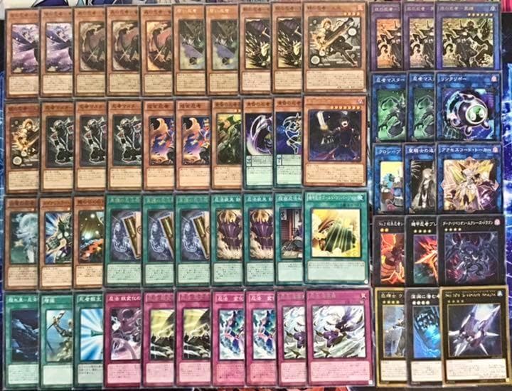 本格構築 【忍者】デッキ メイン&EX15&二重スリーブ　おまけ