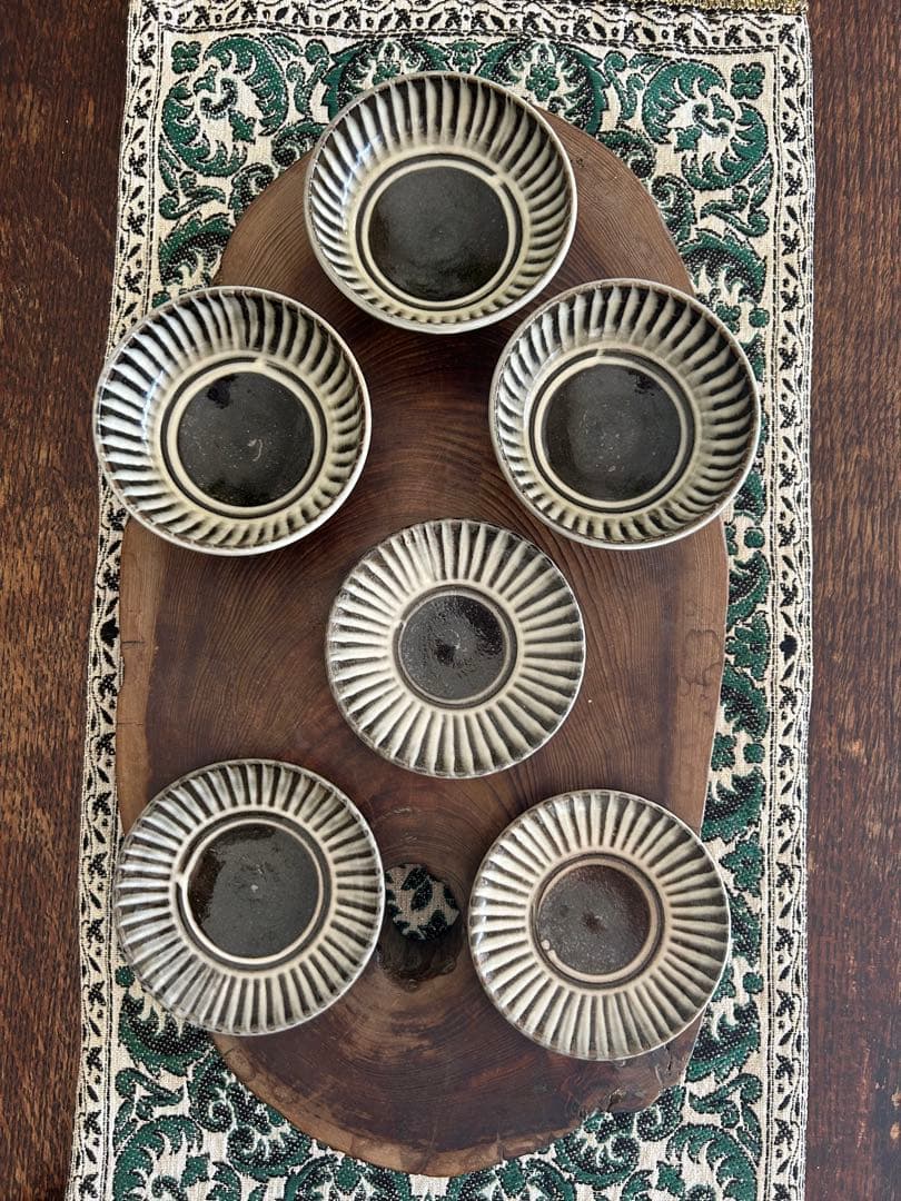 小石原焼 小石原焼き 飛び鉋　７点セット　刷毛目 鬼丸豊喜窯 小石原ポタリー