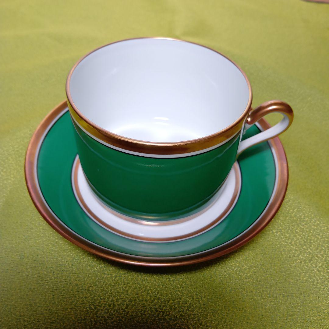 リチャードジノリ　インペログリーン　カップ＆ソーサー　イタリア製 プレート廃盤