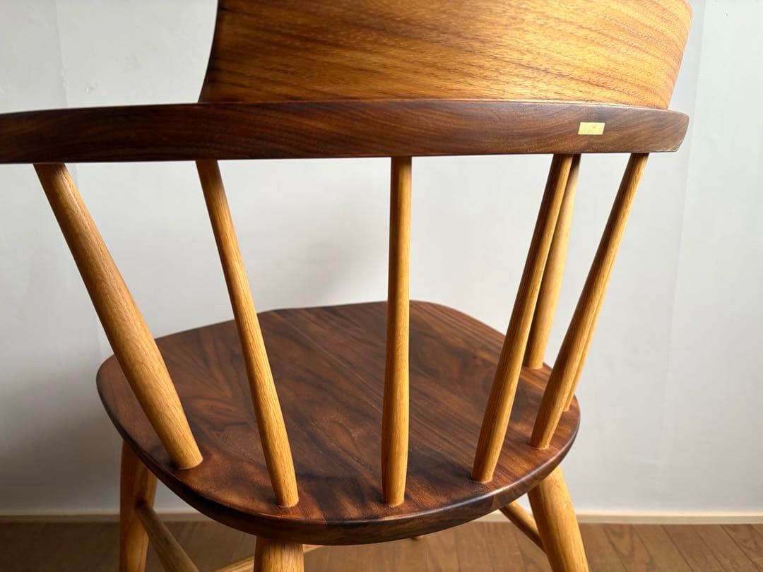 柏木工 キャプテンチェア ① ウォールナット&オーク無垢材 アーム付 オイル仕様