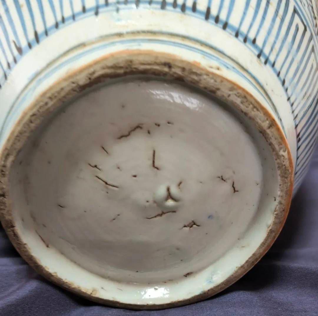 古伊万里　蛸唐草模様　鶴首徳利　花瓶