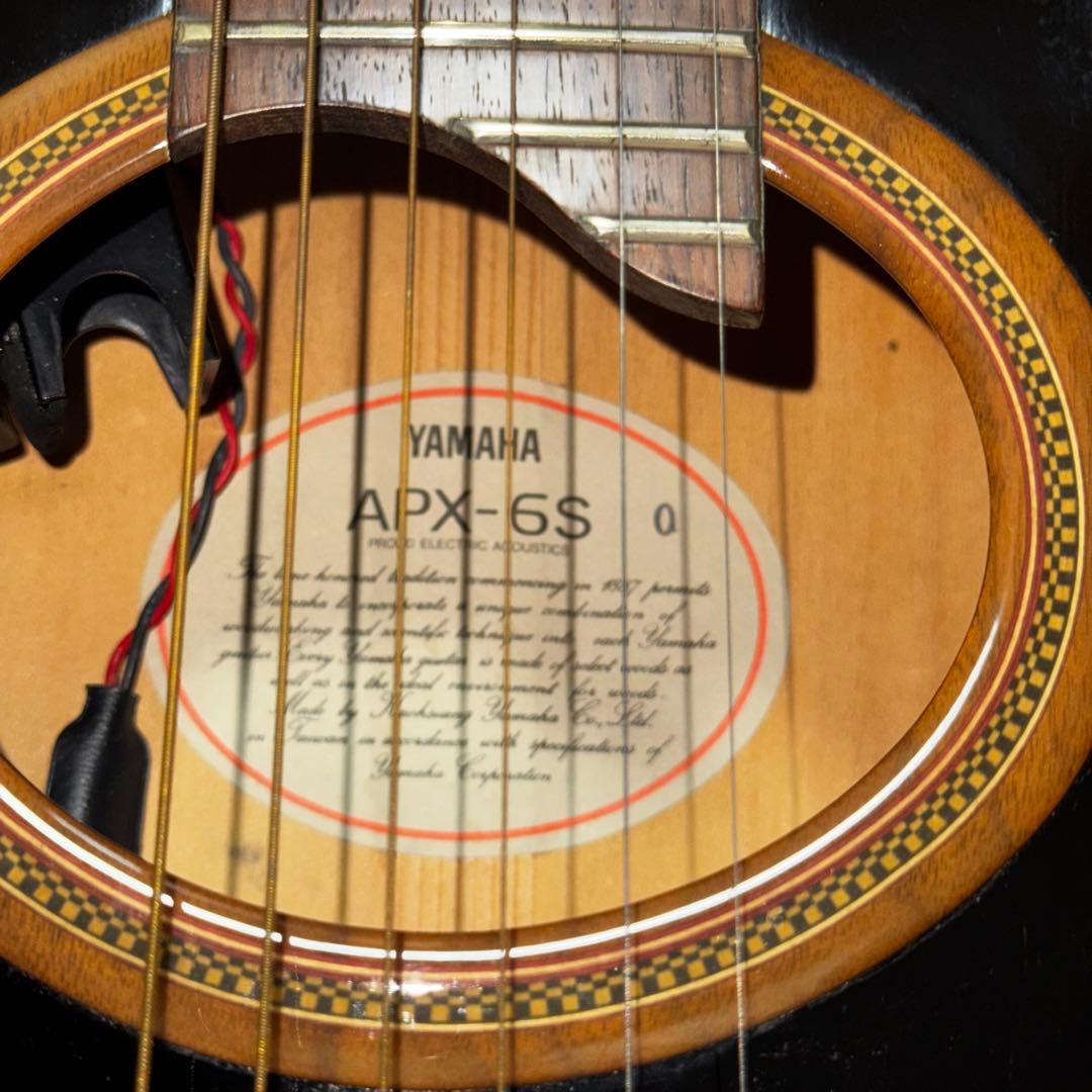 【ビンテージ】ヤマハAPX-6S ブラック 希少ストラトヘッド 純正ハードケース