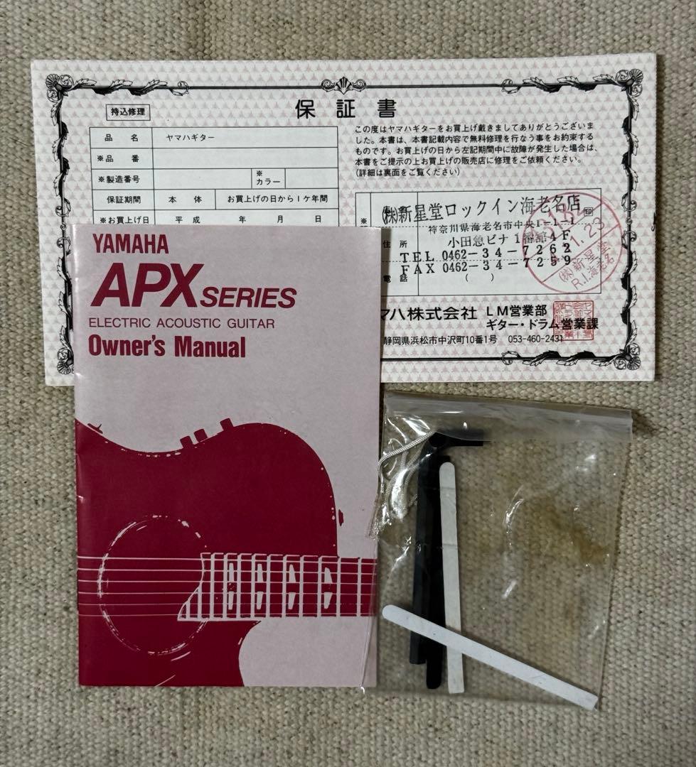 【ビンテージ】ヤマハAPX-6S ブラック 希少ストラトヘッド 純正ハードケース