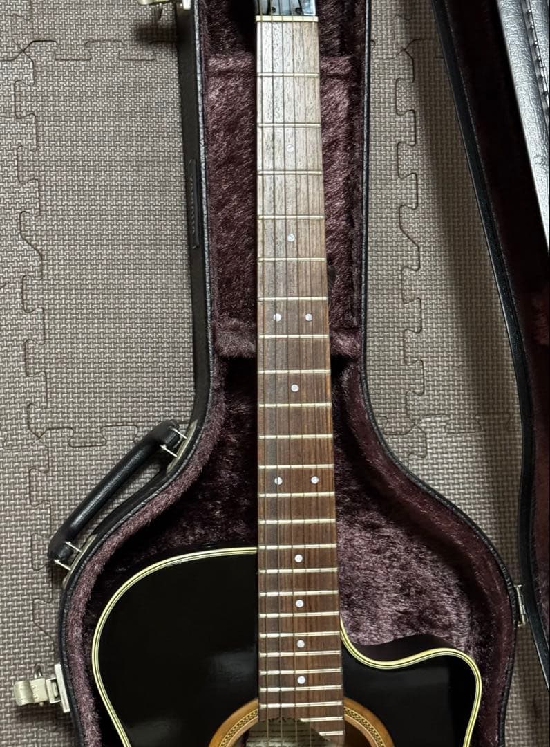 【ビンテージ】ヤマハAPX-6S ブラック 希少ストラトヘッド 純正ハードケース