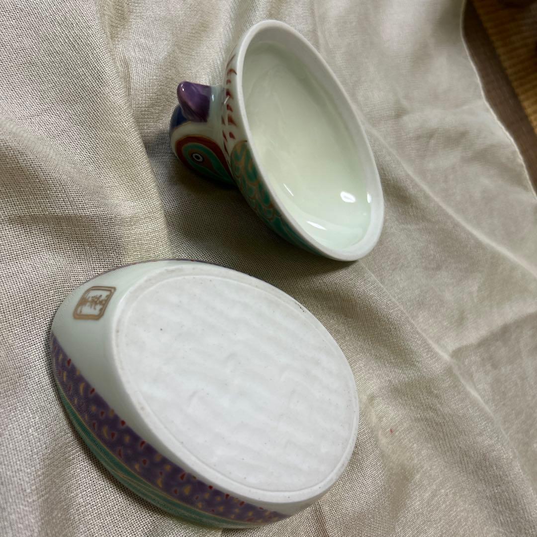 ★有田焼　幸楽窯　おしどり　小物入れ★