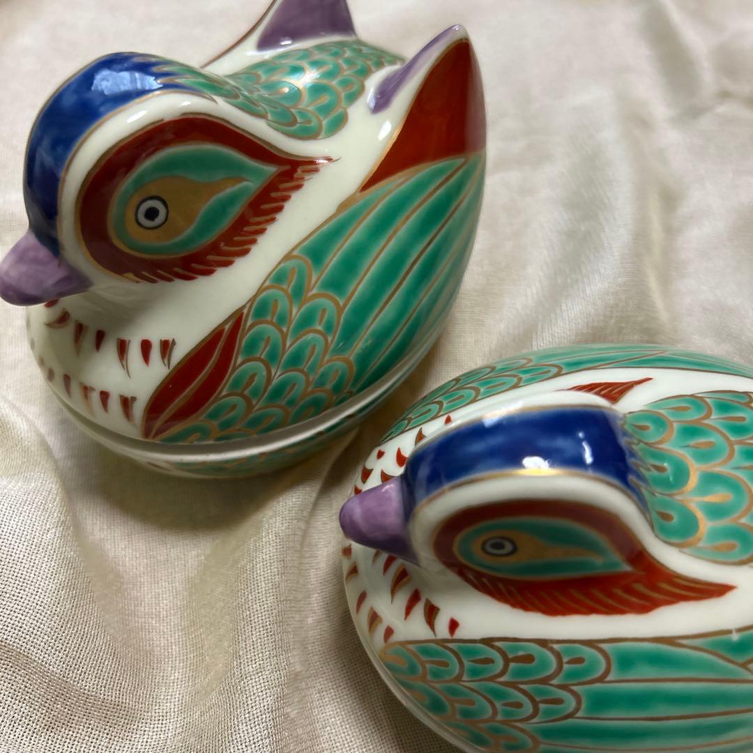 ★有田焼　幸楽窯　おしどり　小物入れ★