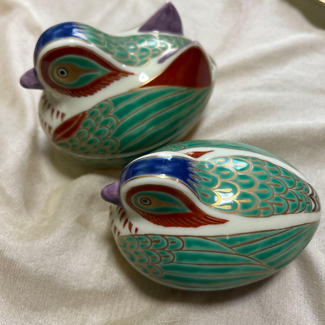 ★有田焼　幸楽窯　おしどり　小物入れ★