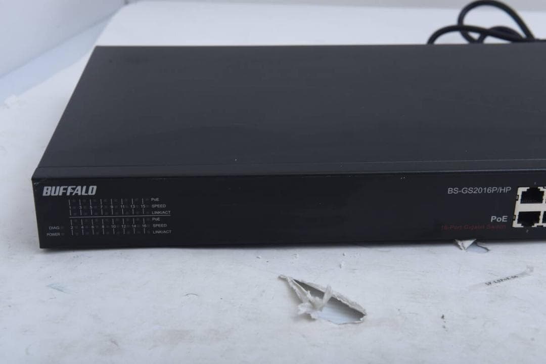 バッファロー BS-GS2016P/HP PoEスイッチ 16ポート 中古