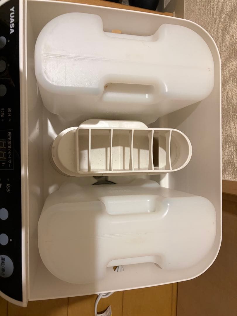 YUASA 大容量スチームファン式加湿器 YHN-12008(W)