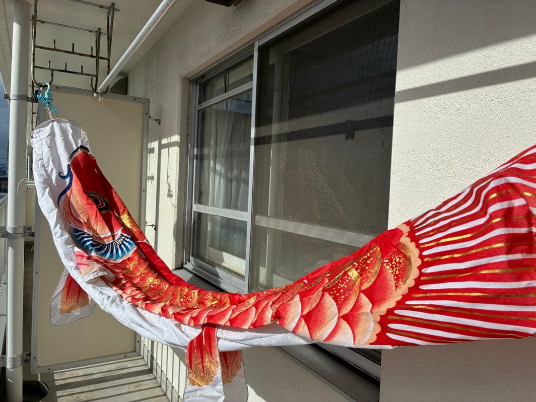 高級鯉のぼり天華 tenka 4点セット（吹流し4m黒4m赤3m青2m）本体のみ