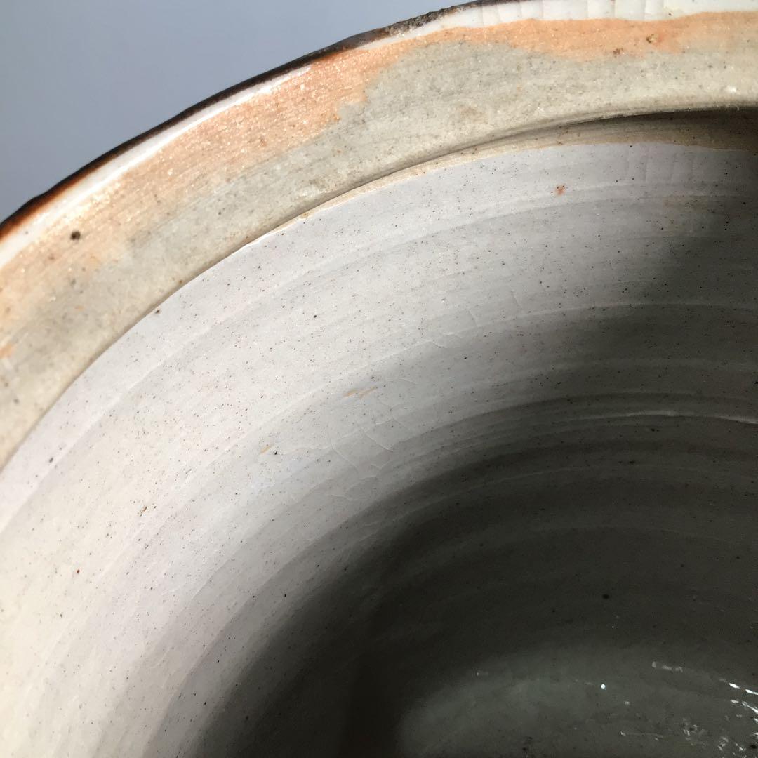 Ｍ８３６　水指　『墨田窯　金太漢造』『老梅文』『一重口水指』　共箱　茶道具