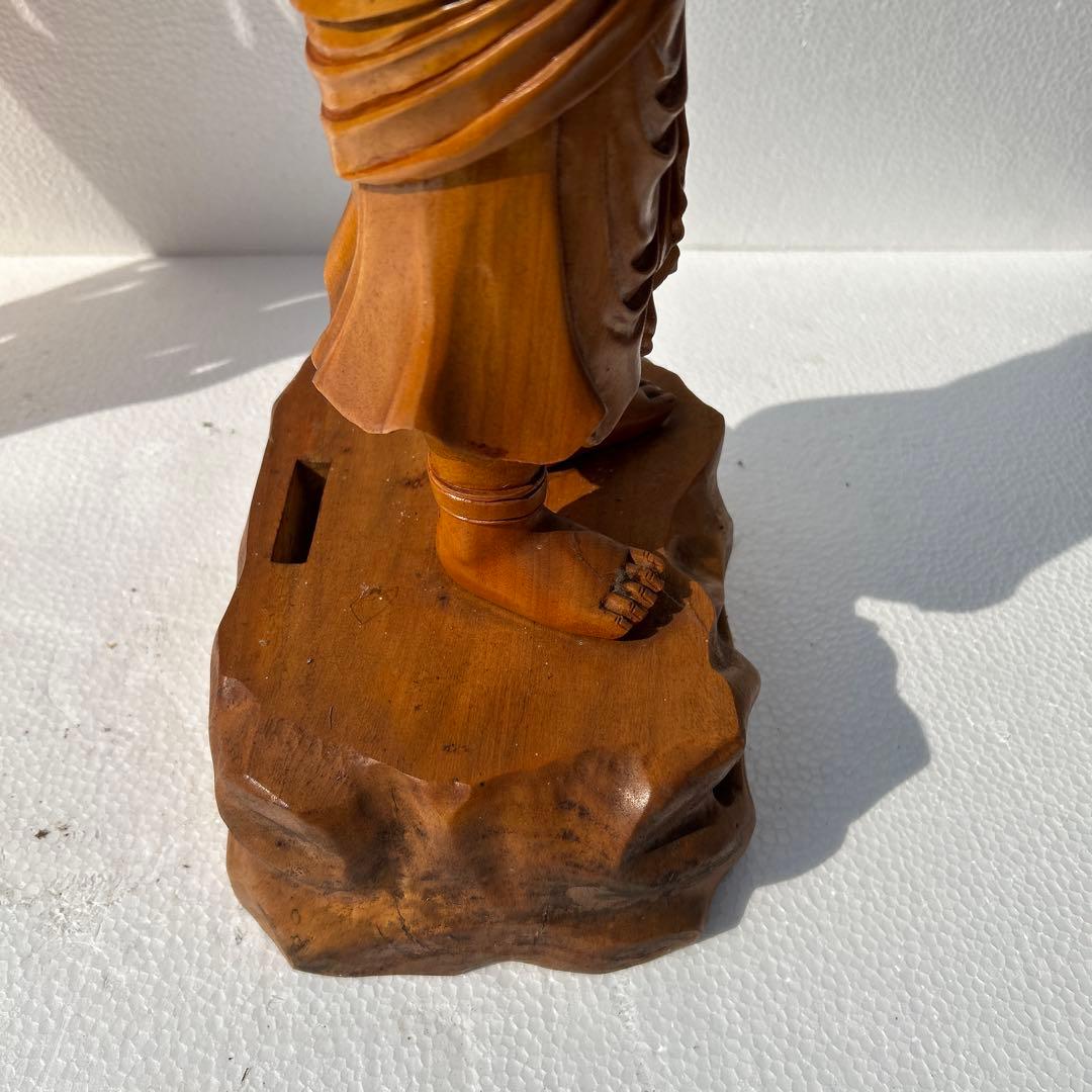 木製仏像 不動明王のデザイン 約70センチ